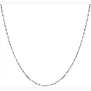 Sterling Silver Chain Necklace 1mm Tarnish Resistant Italian Made